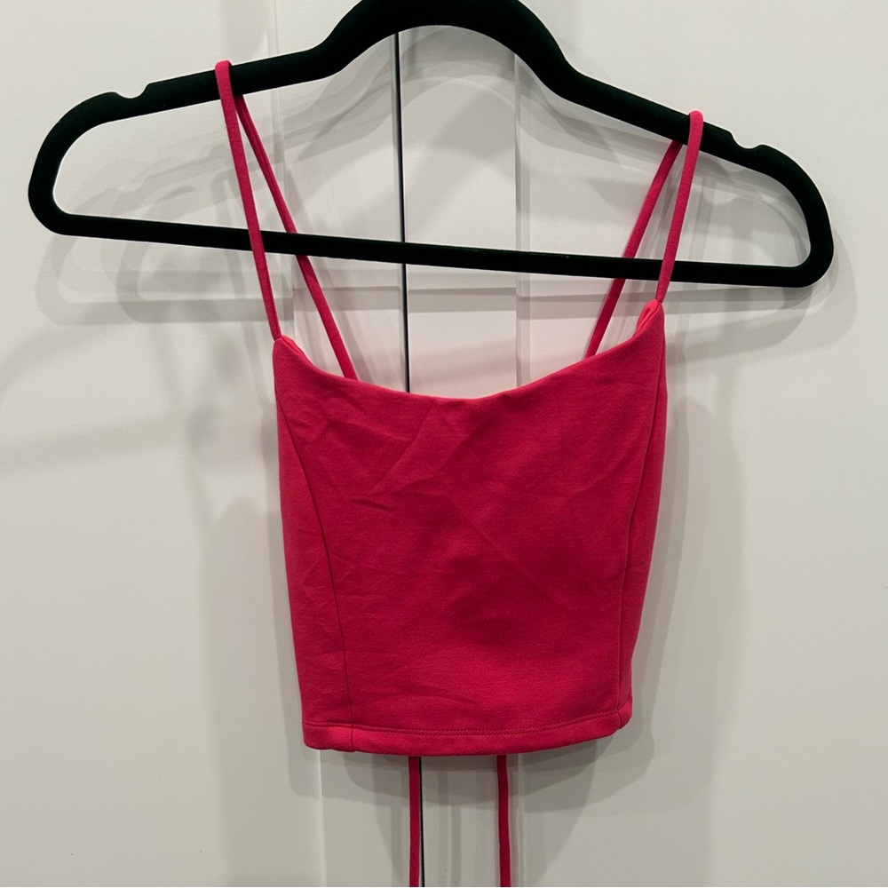Lulu’s Catch My Eye Hot Pink Two-Piece Lace-Up Mini Dress, Size M - Picture 6 of 12